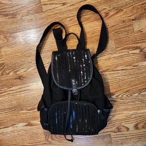 Black Blingy Small Backpack